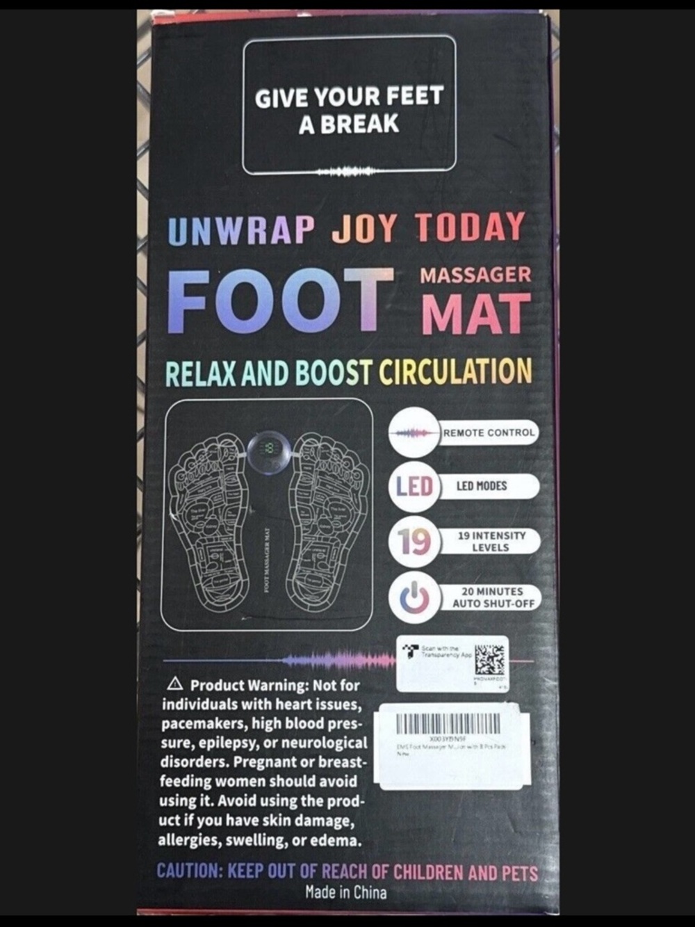 EMS Foot Massager Mat Neuropathy Feet for Circulation and Pain Relief NIP NEW - Picture 3 of 3